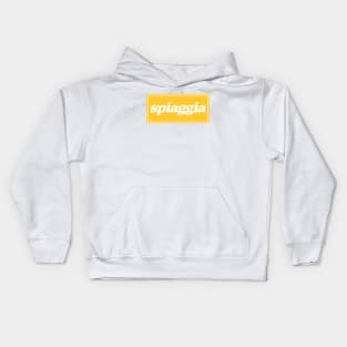 Spiagga Yellow Retro Kids Hoodie